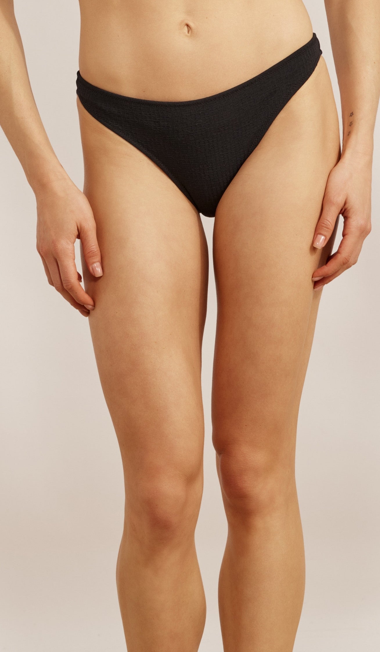 Josie Bikini Bottom - Black Waffle