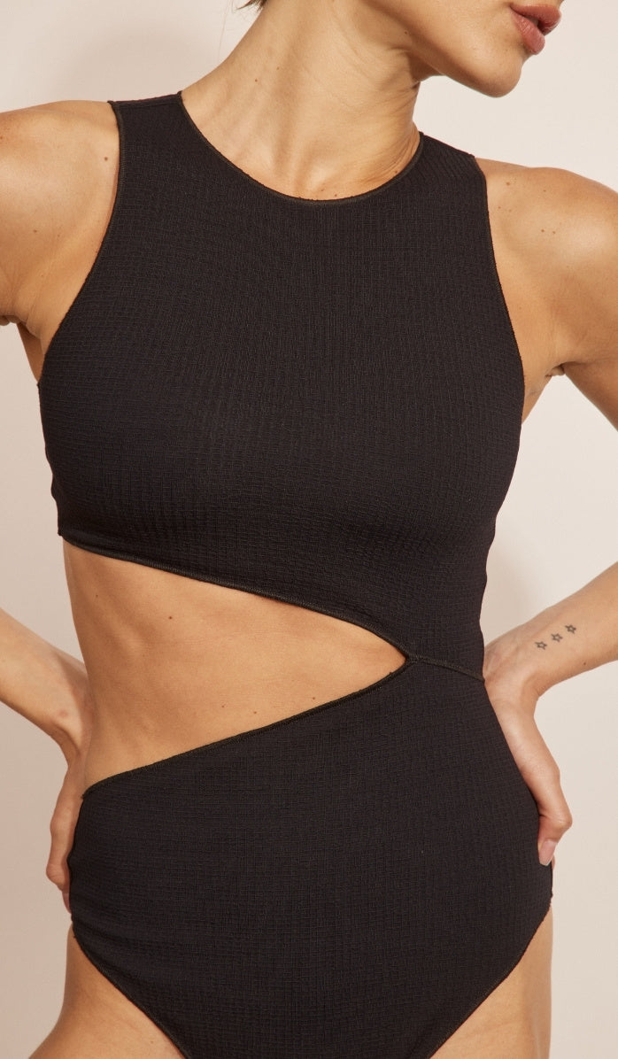 Penelope One Piece - Black Waffle