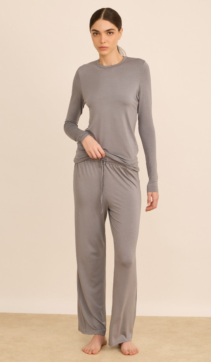 Modal Tee Set - Millie Light Gray