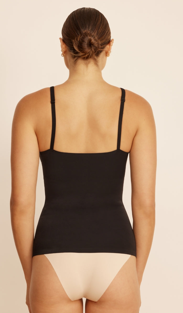 Shaping Tank Top - Black - Close-up