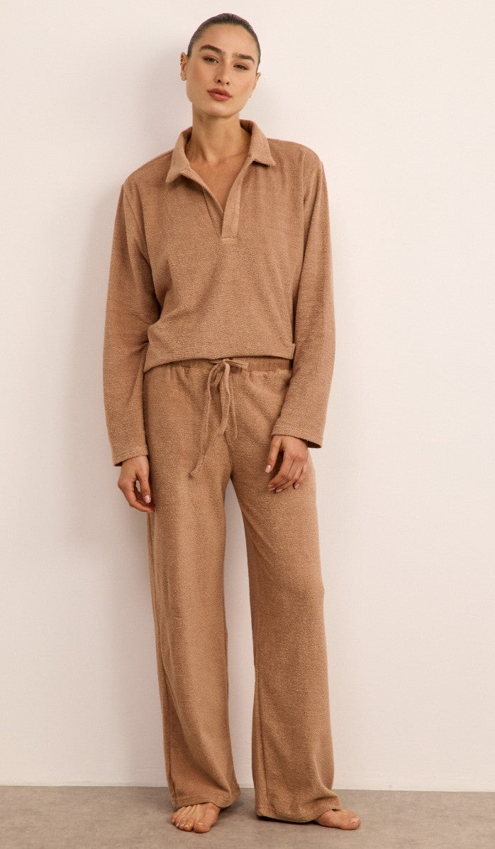 Bouclé Polo Set - Mocha