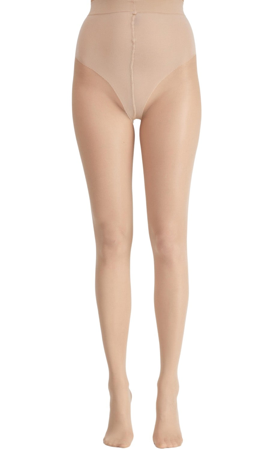 Sheer Tights with Built-in Brief - Almond