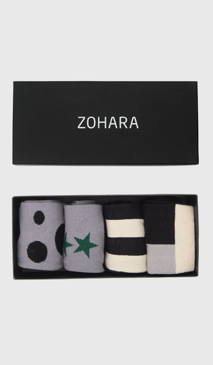 Women's Socks 4-Pack - City Gray / Green