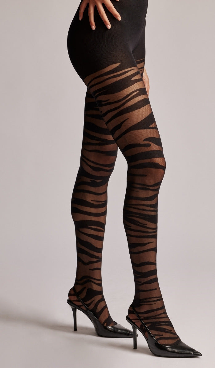 Zebra Tights - Black