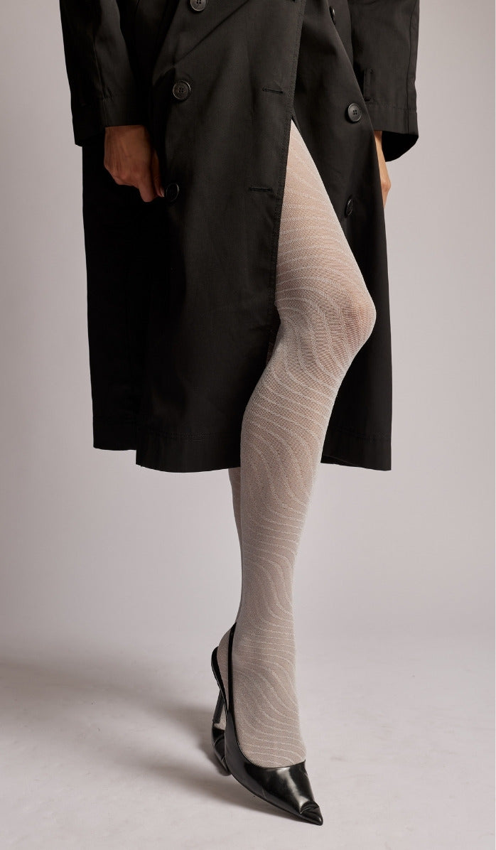 Wave Tights - White Silver