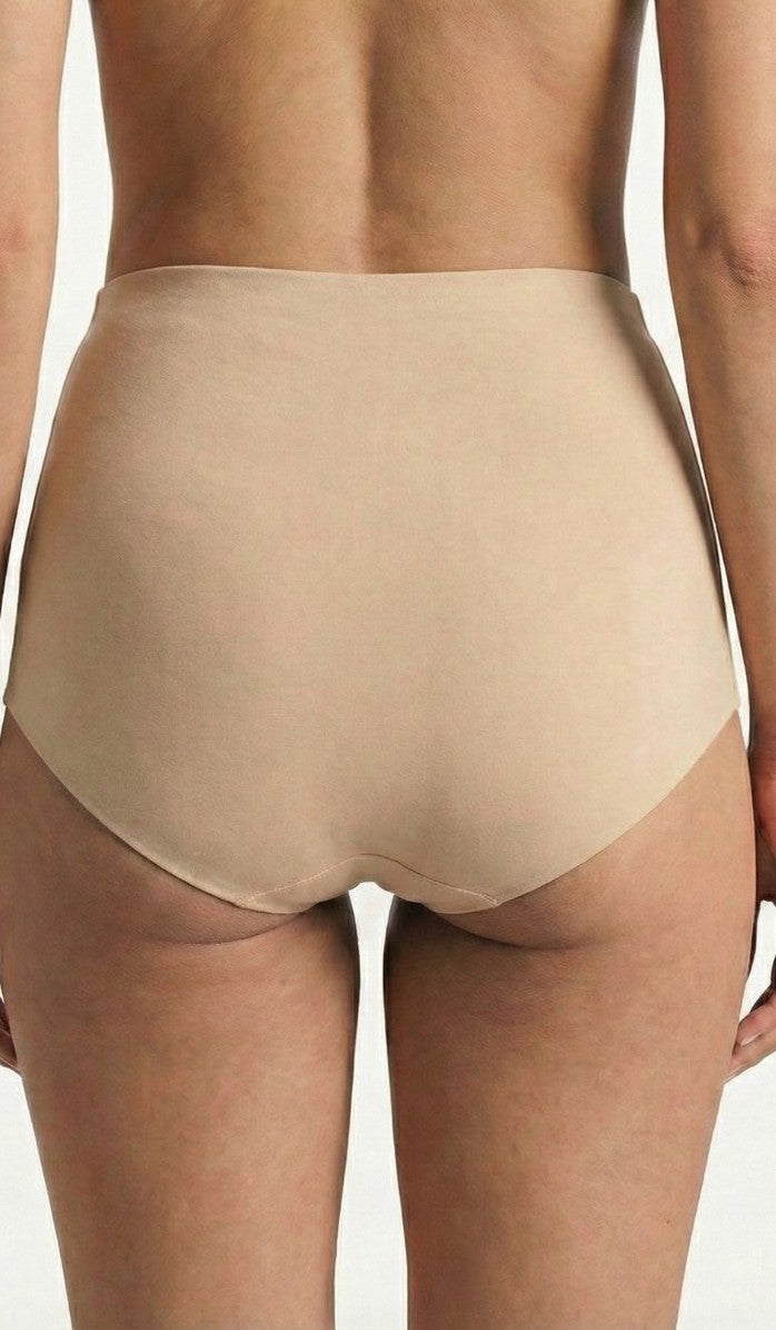 Seamless Cotton Panty - Boy Shorts Powder - Back View
