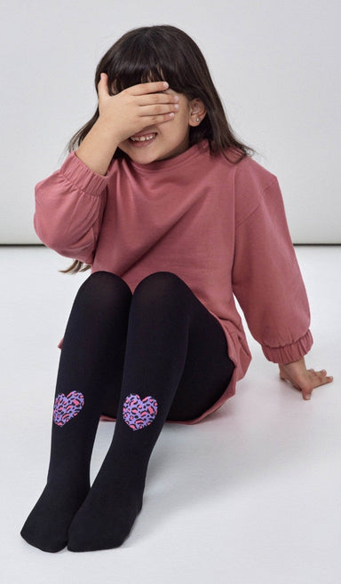 Girls' Opaque Tights - I'm a Panther Black