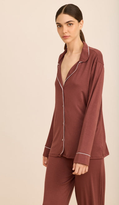 Modal Button-Up Set - Alexa Spicy Blush