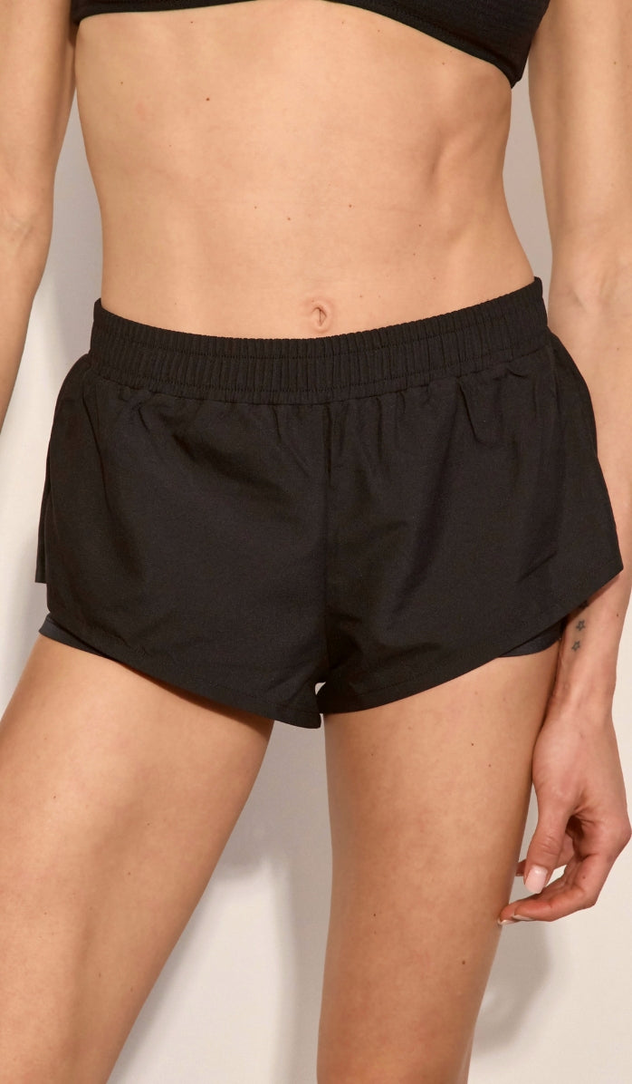 Jogger Bikini Shorts - Black