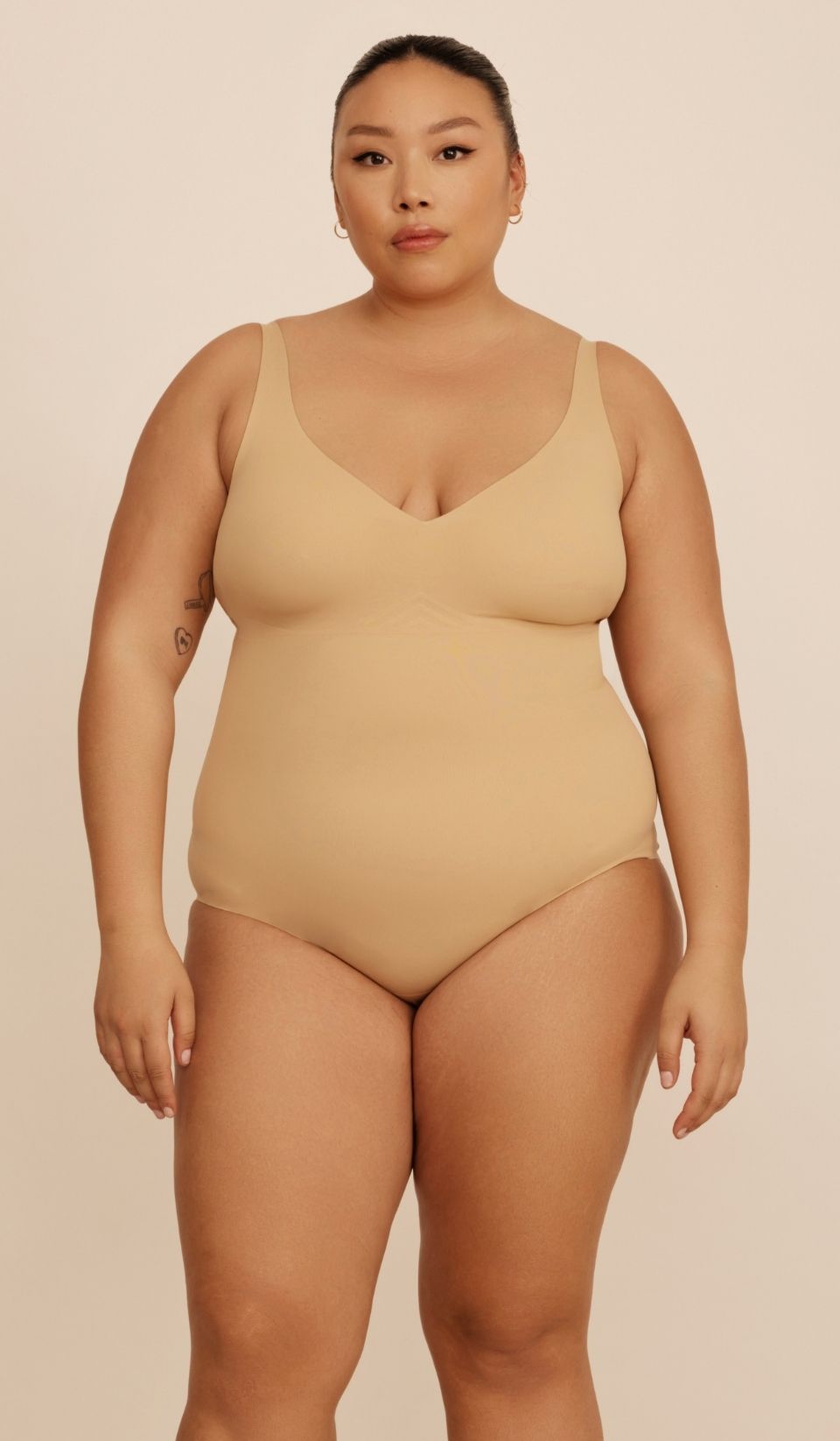 Beige Shaping Bodysuit - LIGHT - Back View