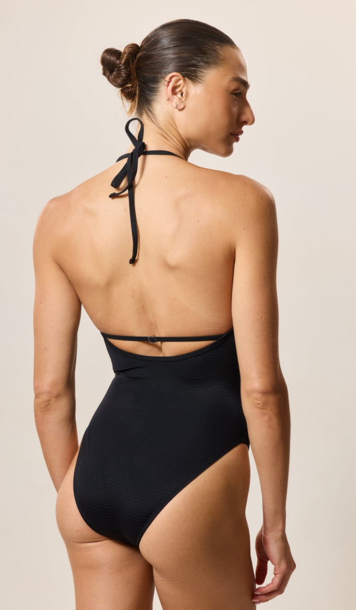 Jessie One Piece - Black Micro Grid