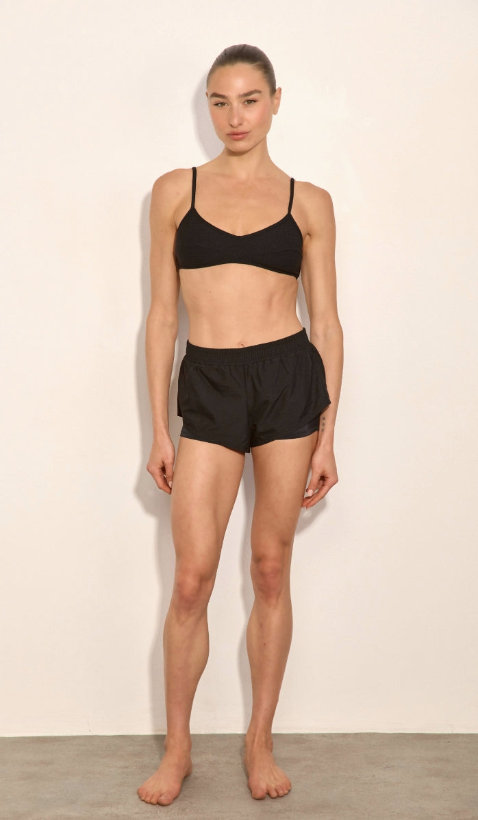 Jogger Bikini Shorts - Black