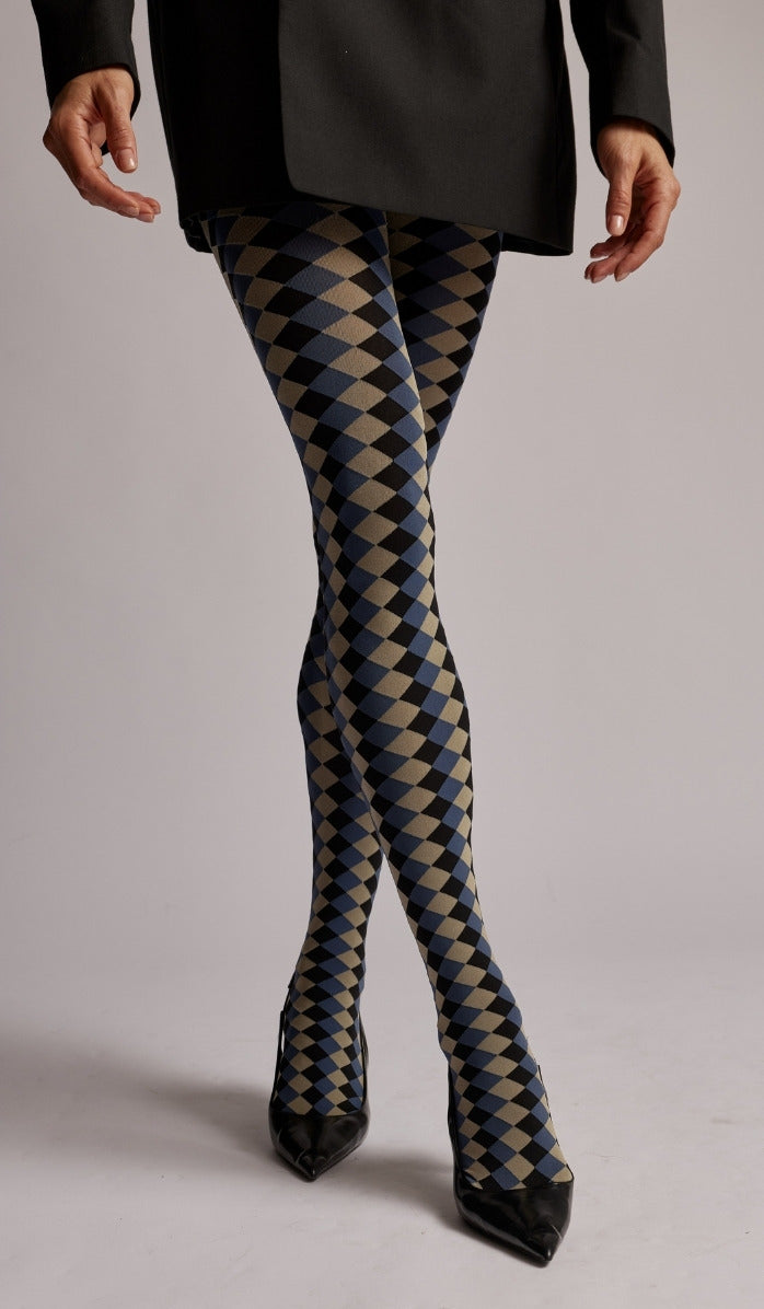 Harlequin Tights - Black