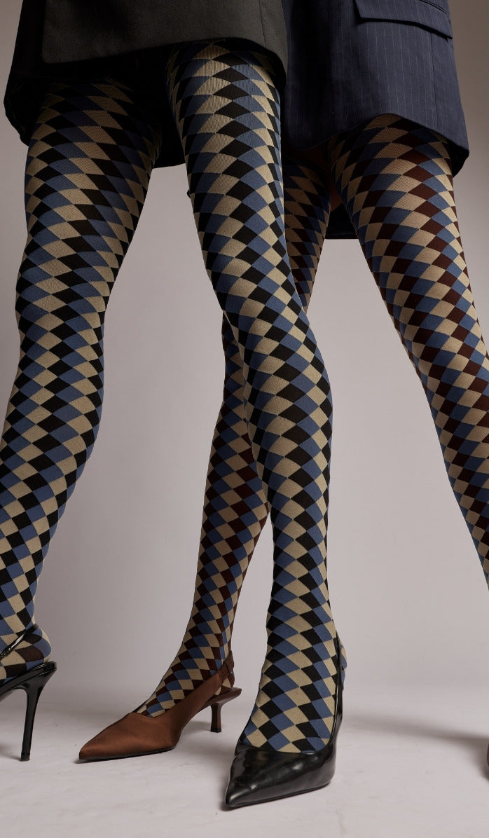 Tights - Harlequin - Black - Image 7