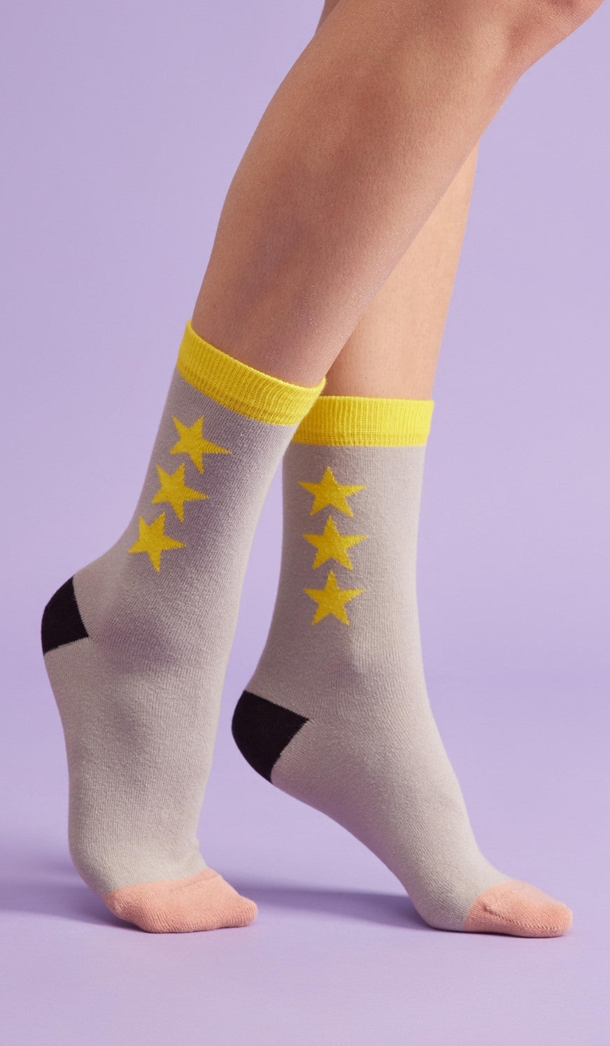 Women's Socks 4-Pack - City Pink / Yellow