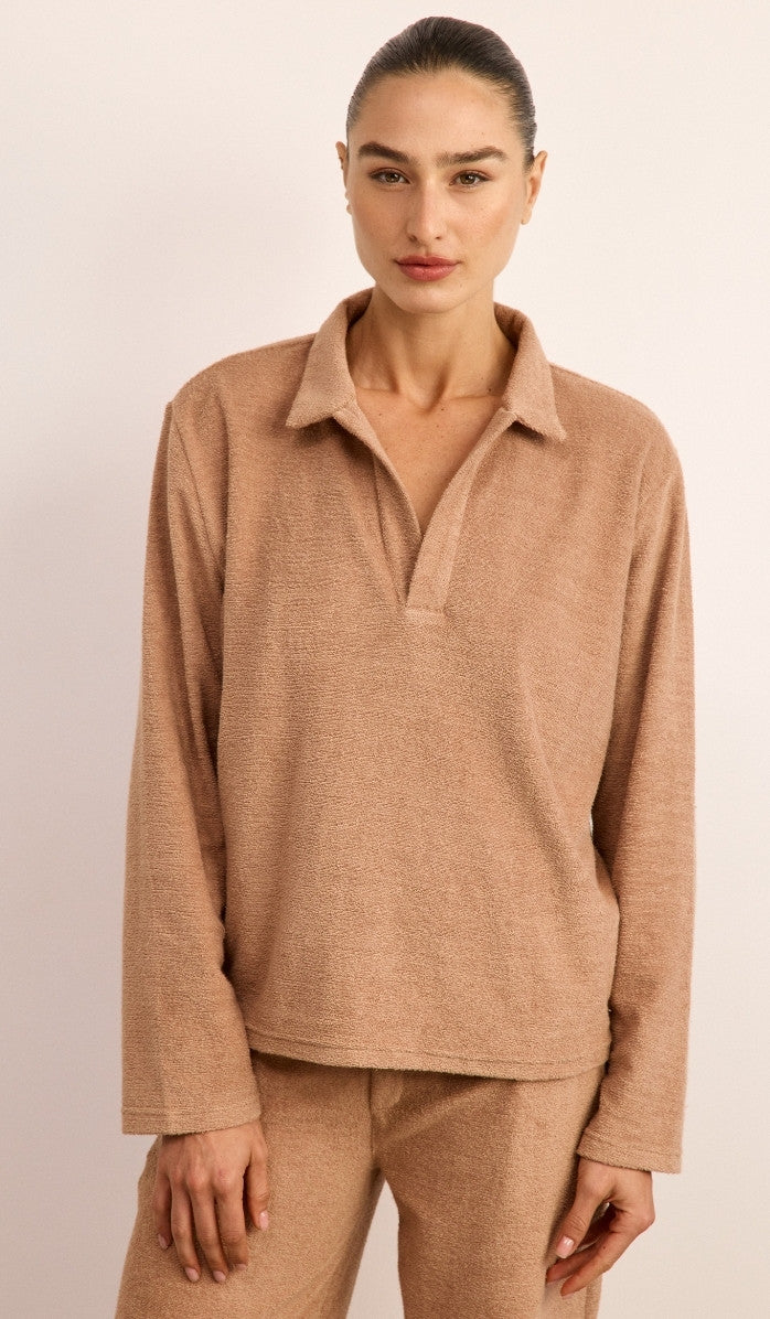 Bouclé Polo Set - Mocha