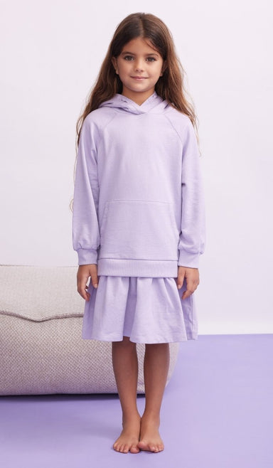 Girls' Sweatshirt Dress - Leny - Lilac