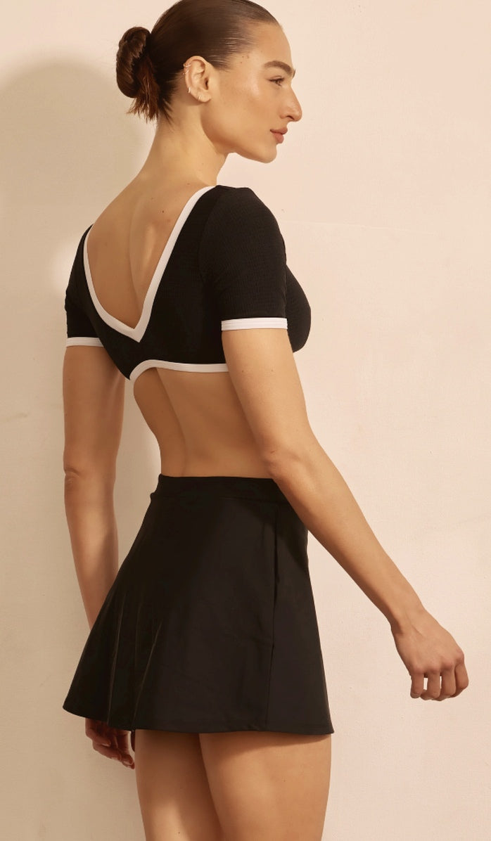 Morgan Bikini Top - Black Waffle