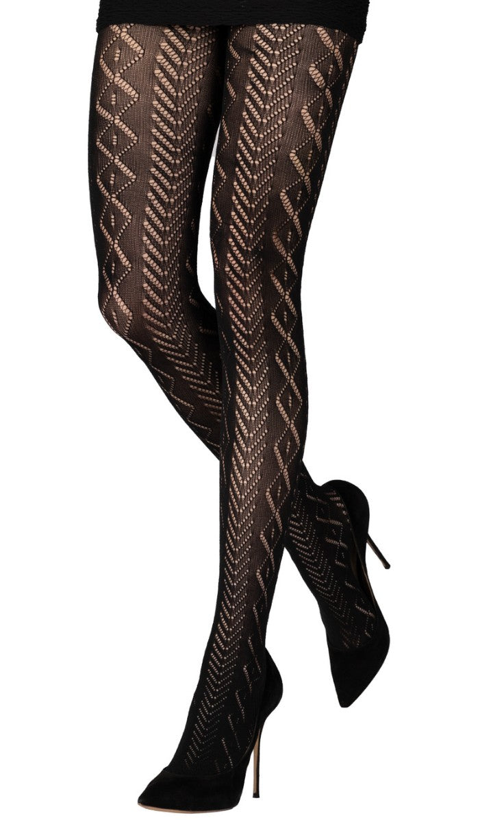 Pointelle Tights - Black
