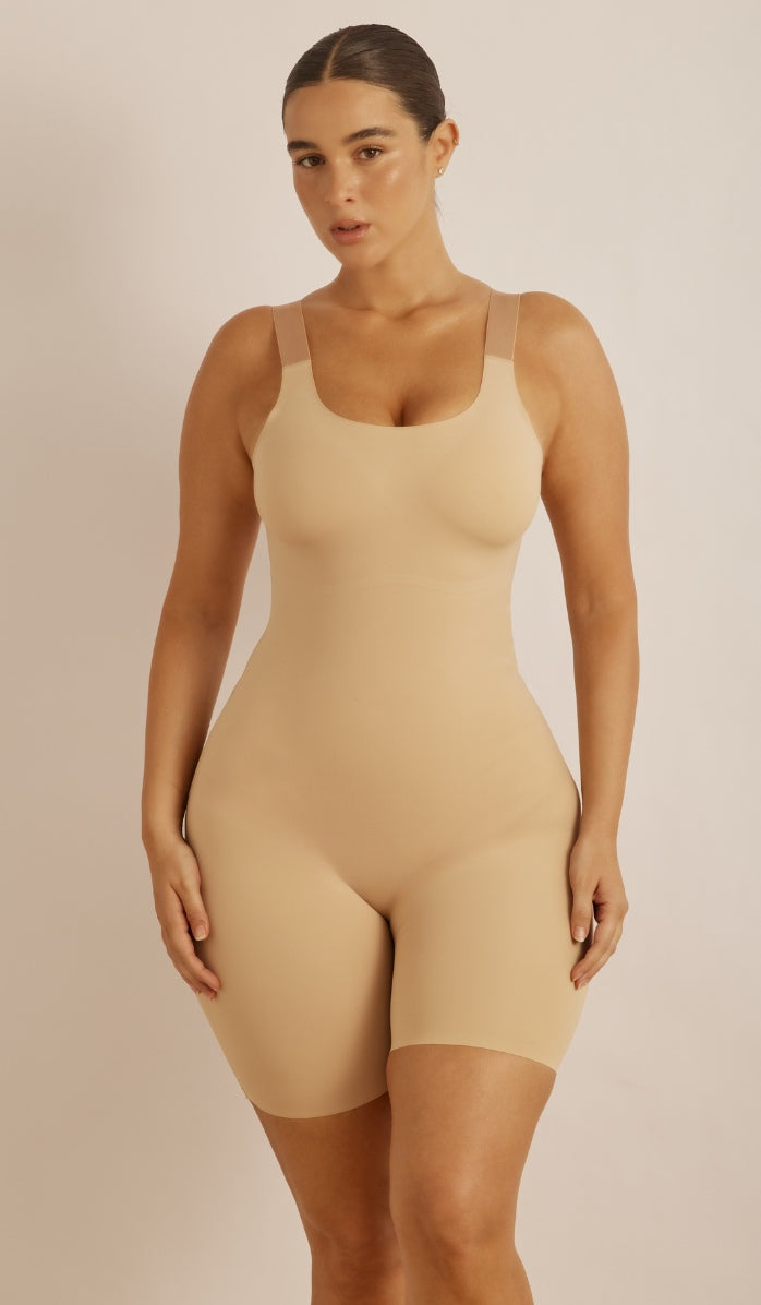 Sculpting Bodysuit Wide Straps - Powder