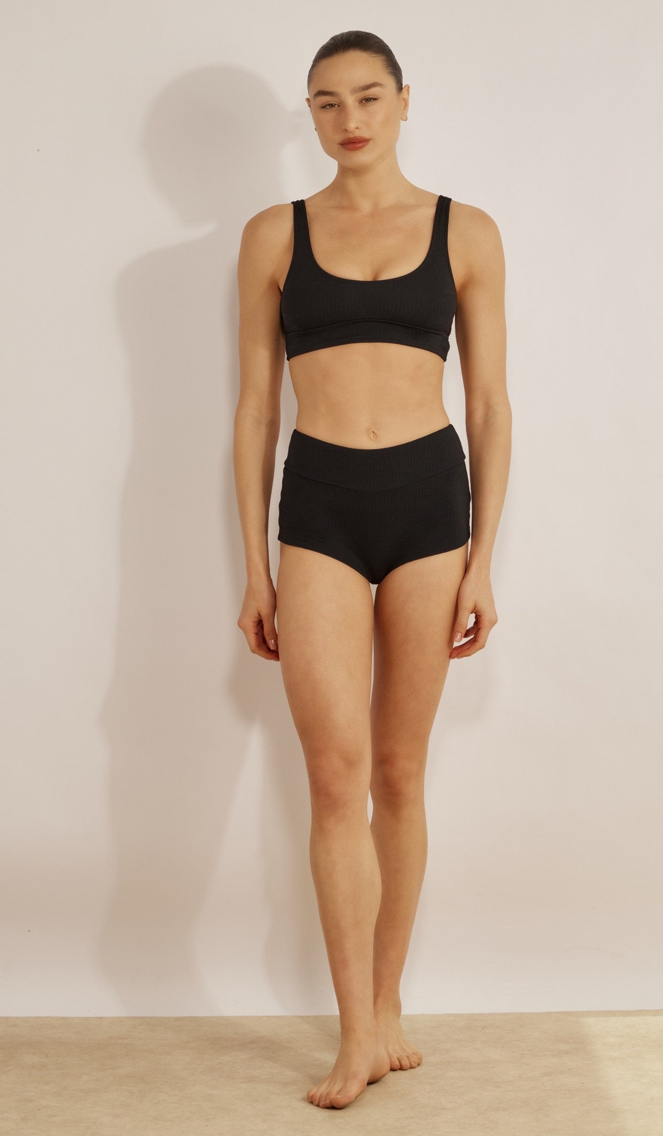 Ruby Bikini Bottom - Black Waffle