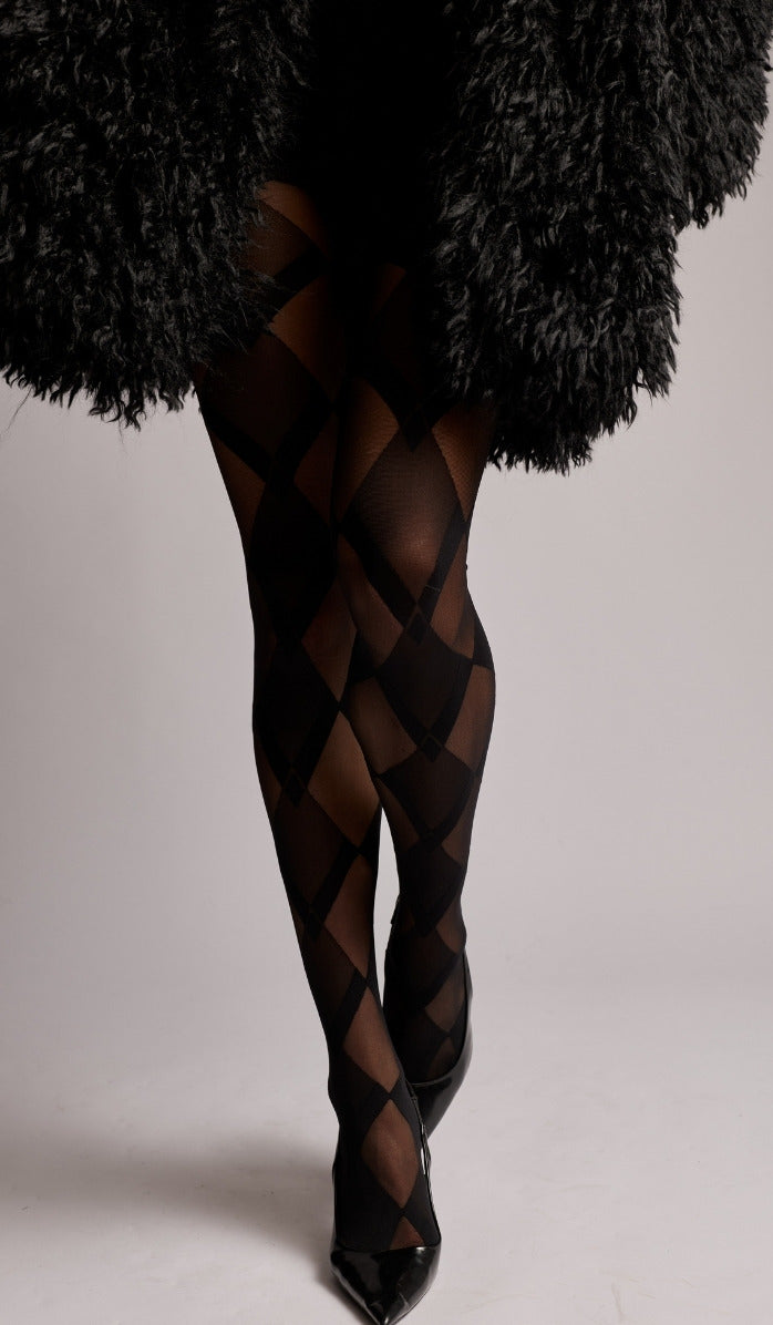 Mega Diamond Tights - Black