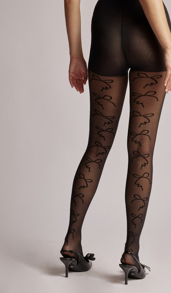 Bow Tights - Black
