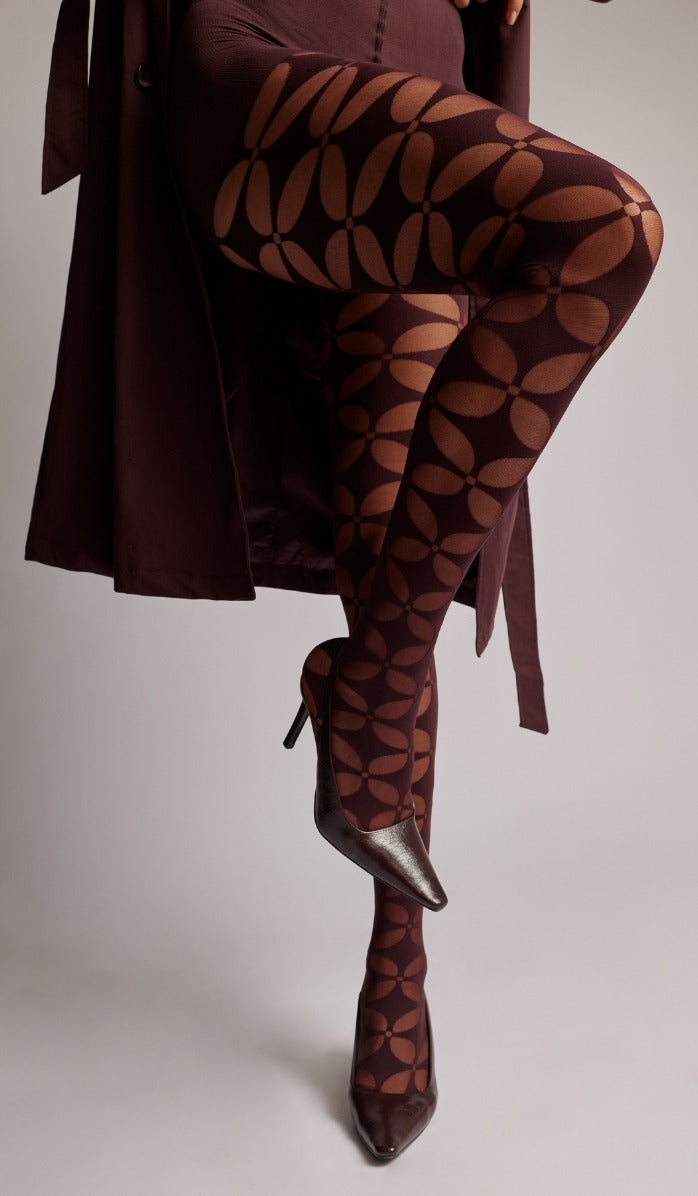 Petals Tights - Wine