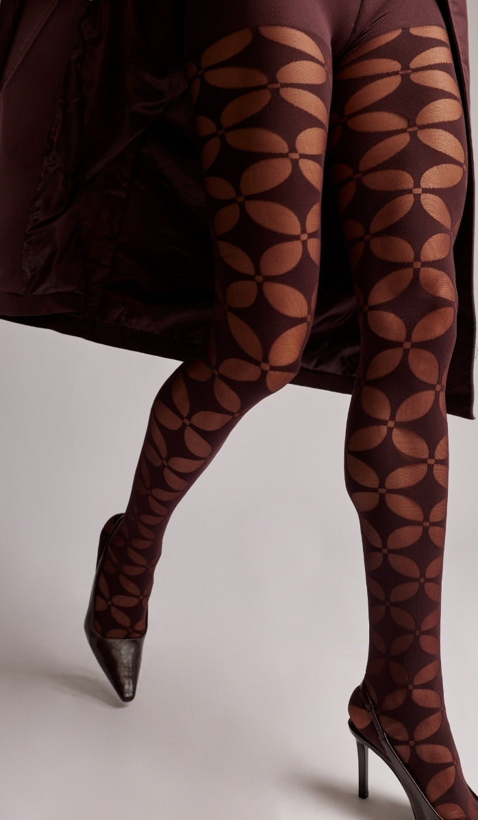 Petals Tights - Wine