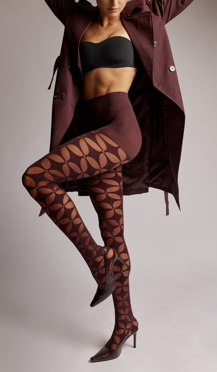 Petals Tights - Wine