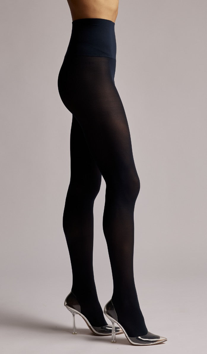 55 Denier Elastic Waist Tights - Navy