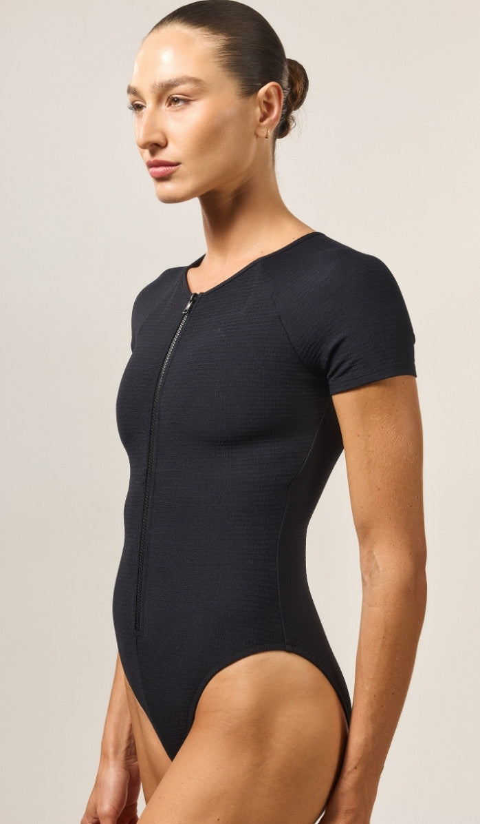 Kaia One Piece - Black Waffle