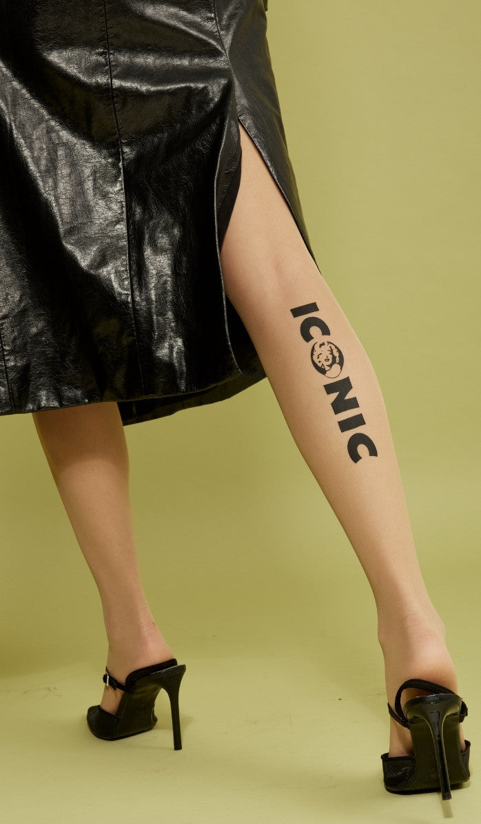 Women's Sheer Printed Tights - Iconic