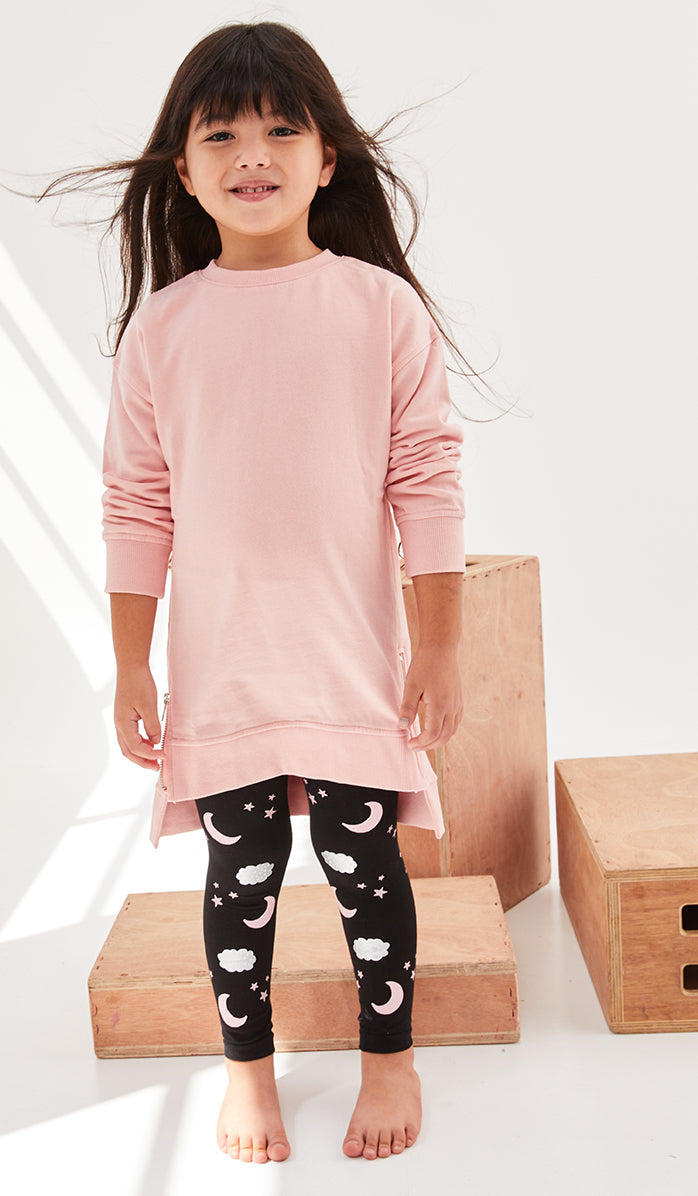 Girls' Sweatshirt Dress - Daria - Light Pink (5)
