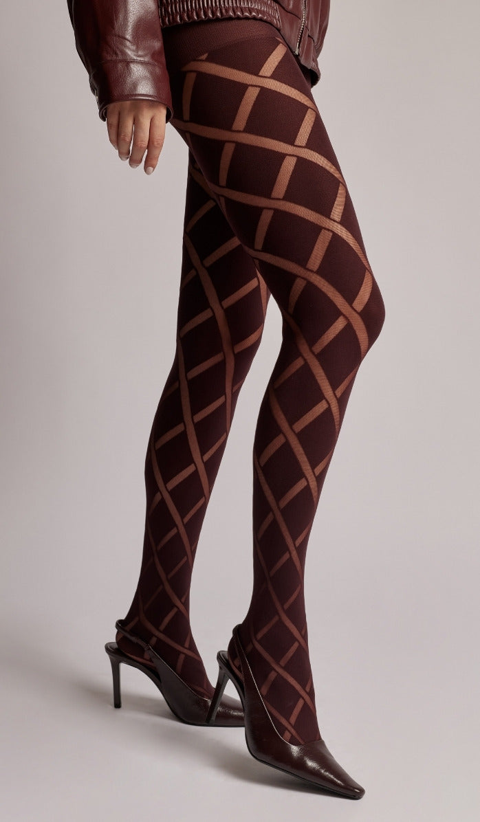 Tights - Diamonds - Wine - Side View
