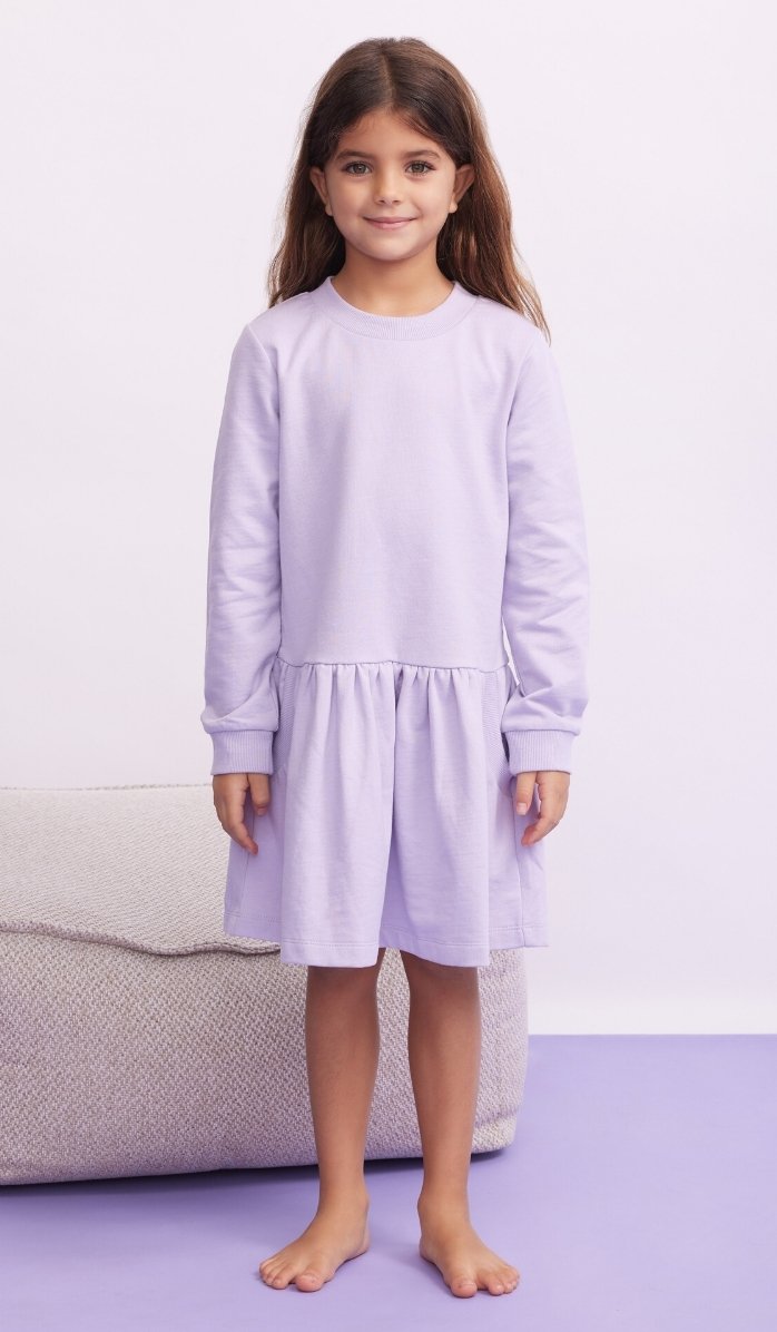 Girls' Sweatshirt Dress - Gili - Lilac (3)