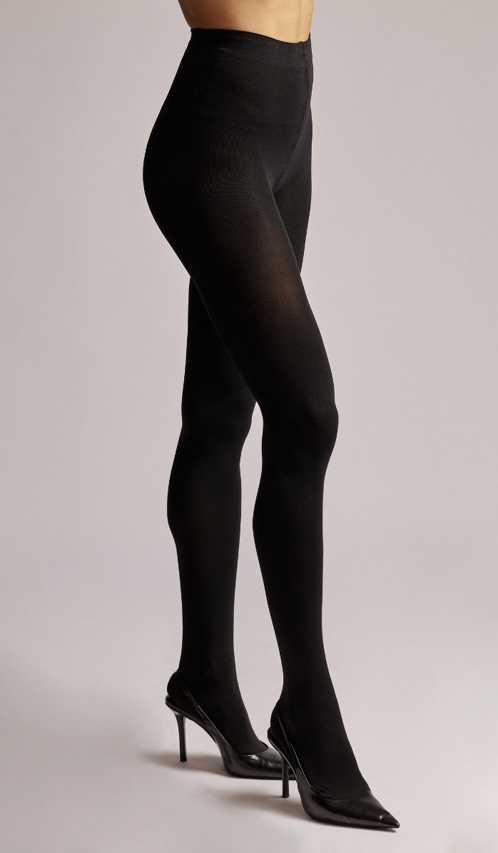Classic Opaque Tights - Black - Back View