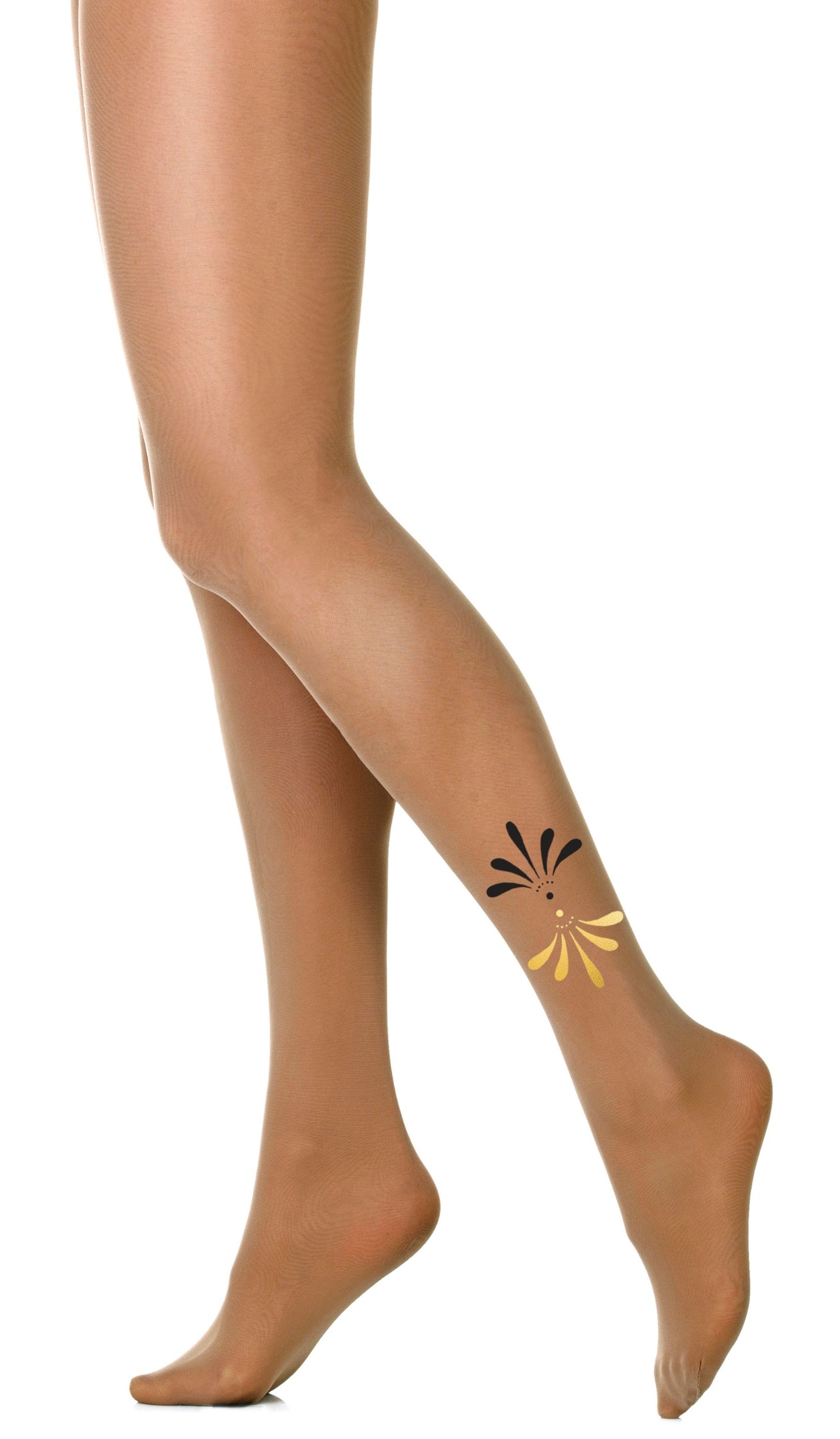 Women's Sheer Printed Tights - Venus - Back View