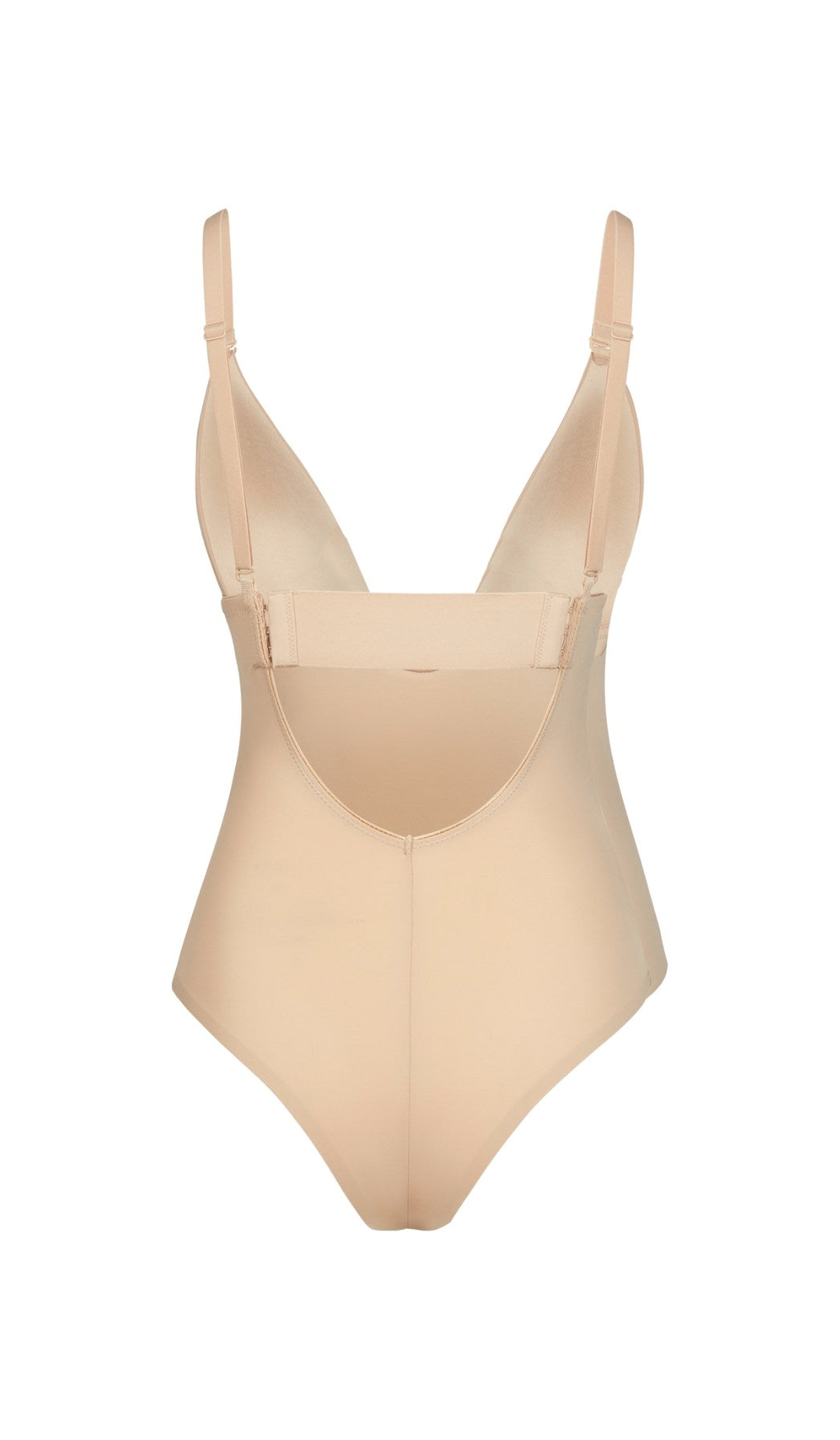 DEEP-NECKLINE BODYSUIT - POWDER