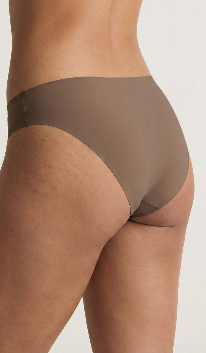 Seamless Cotton Panty - Mini Mocha - Side View
