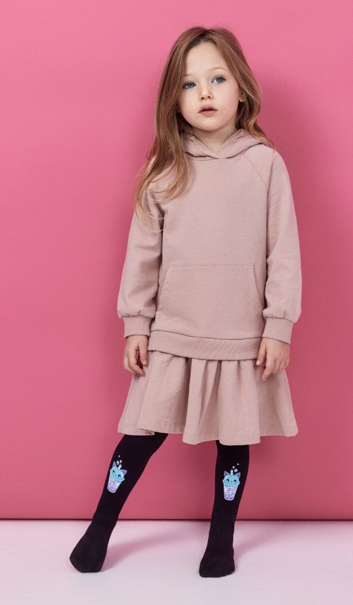 Girls' Opaque Tights - Milk Cat Black