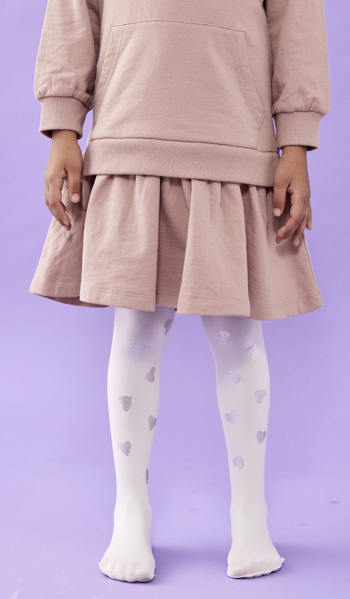 Girls' Opaque Tights - To the Heart of the Sky Cream