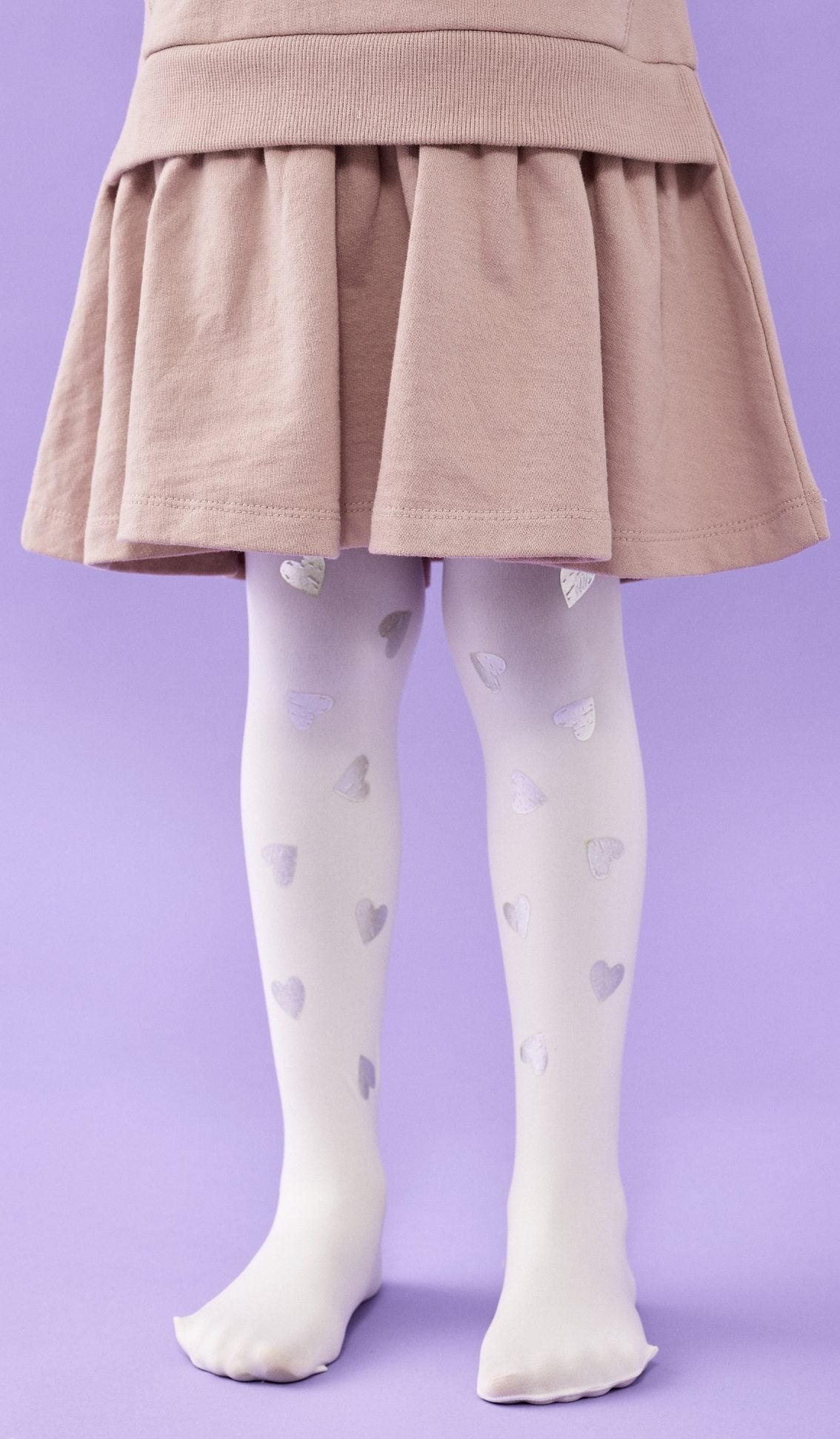 Girls' Opaque Tights - To the Heart of the Sky Cream