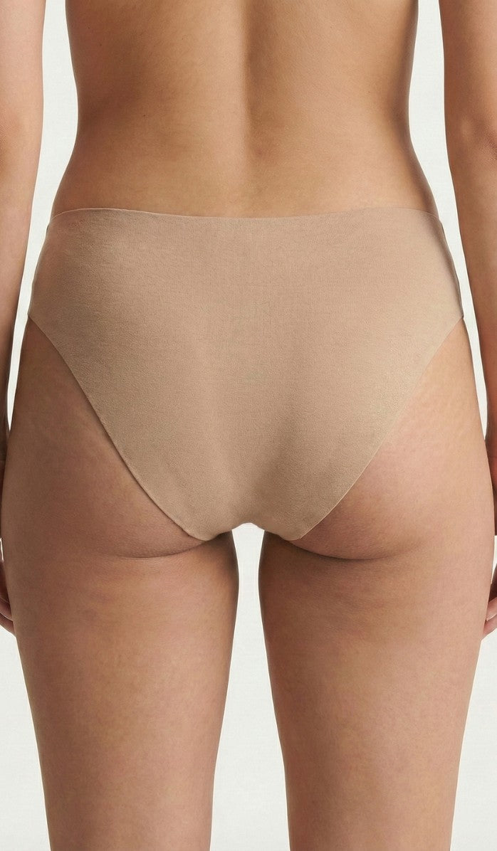 Seamless Cotton Brief - High Leg Powder
