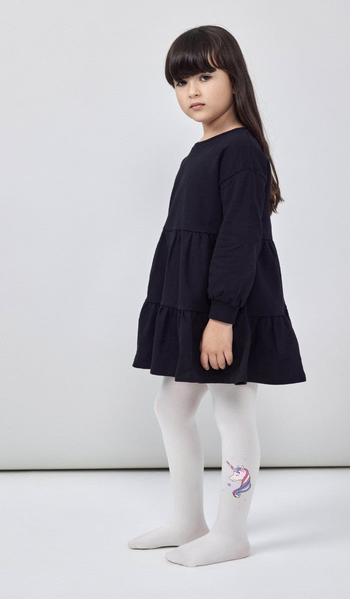 Girls' Opaque Tights - Magic Cream