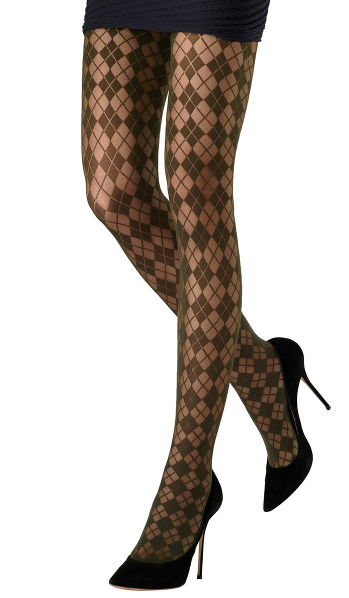 Argyle Tights - Green
