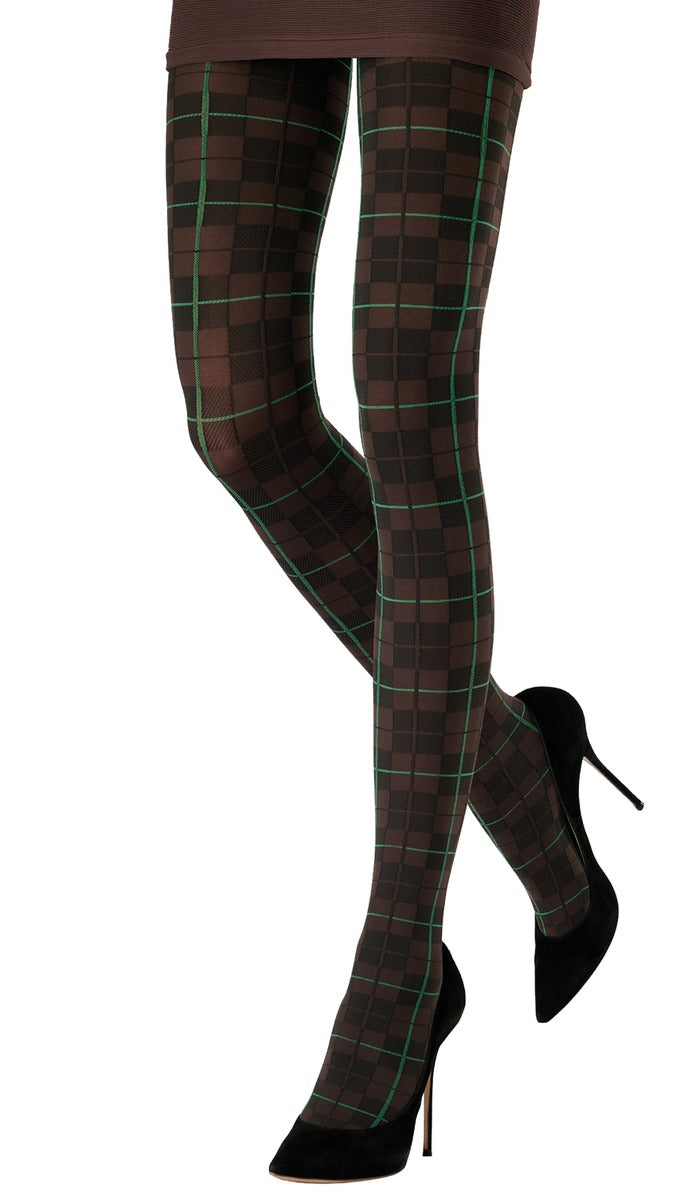 Tartan Tights - Espresso