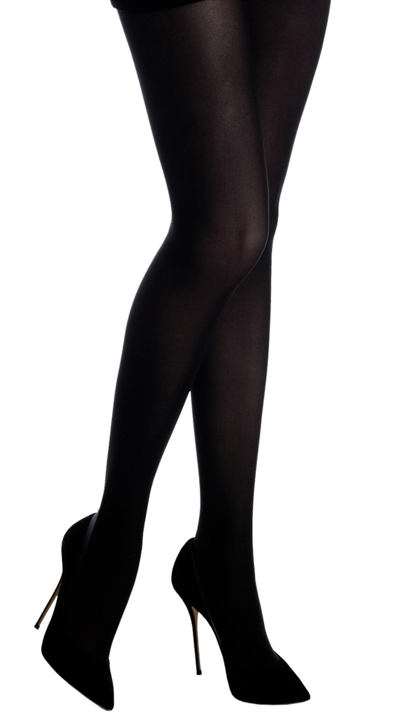 Basic Semi-Opaque Tights - Black