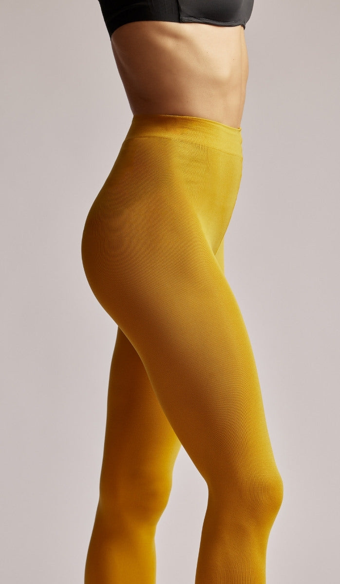 Tights - Opaque Footless - Mustard