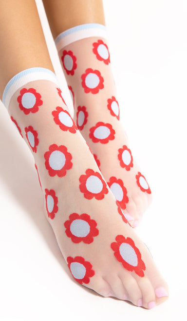 Retro floral socks
